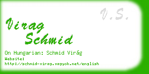virag schmid business card